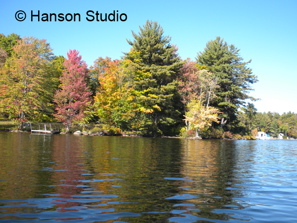 Hillsborough, NH - Pierce Lake Dock - Fall